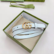 Okify Gucci GG White Belt 2cm - 3