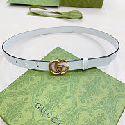 Okify Gucci GG White Belt 2cm - 2