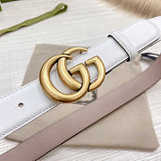 Okify Gucci GG White Belt 3cm - 6