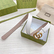 Okify Gucci GG White Belt 3cm - 4