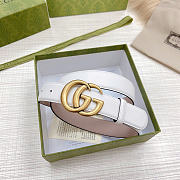 Okify Gucci GG White Belt 3cm - 5