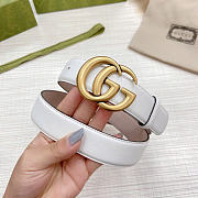 Okify Gucci GG White Belt 3cm - 3