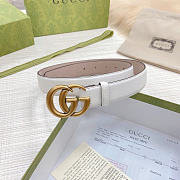 Okify Gucci GG White Belt 3cm - 2