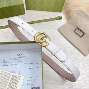 Okify Gucci GG White Belt 3cm - 1