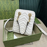 Okify Gucci Marmont Matelasse Mini Bag White 19x16x7cm 696123 - 4