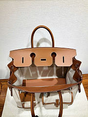 Okify Hermes Birkin Hac 40 Bag Brown Swift And Canvas  - 4