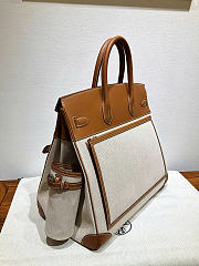 Okify Hermes Birkin Hac 40 Bag Brown Swift And Canvas  - 6