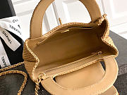 Okify CC 26C Kelly Bag Beige Raffia 19x13x7cm - 5