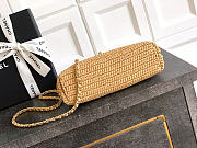 Okify CC 26C Kelly Bag Beige Raffia 19x13x7cm - 6
