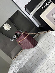 Okify CC 26 Vanity Bag Dark Burgundy Caviar Gold Hardware 19.5x17x5cm - 5