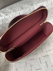 Okify CC 26 Vanity Bag Dark Burgundy Caviar Gold Hardware 19.5x17x5cm - 4