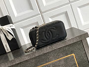 Okify CC 26 Vanity Bag Black Raffia 17x9.5x8cm - 5