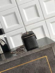 Okify CC 26 Vanity Bag Black Raffia 17x9.5x8cm - 6