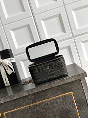 Okify CC 26 Vanity Bag Black Raffia 17x9.5x8cm - 2