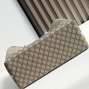 Okify Gucci Emblem Medium Tote Bag Blue 38x25x15cm - 5