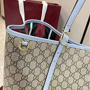 Okify Gucci Emblem Large Tote Bag Blue 45x30x16cm - 2