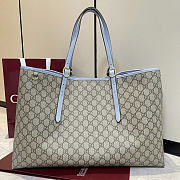 Okify Gucci Emblem Large Tote Bag Blue 45x30x16cm - 1