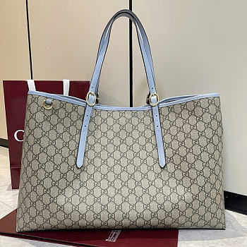 Okify Gucci Emblem Large Tote Bag Blue 45x30x16cm