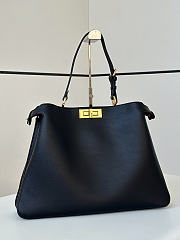 Okify Fendi Peekaboo Large Bag Black 40.5x28x13cm - 1