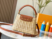 Okify Louis Vuitton Capucines BB Raffia Bag Brown 27x17.3x9cm - 2