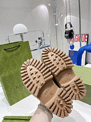Okify Gucci Brown Slippers 5cm - 5