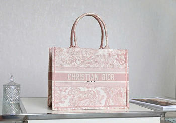 Okify Dior Book Tote Bag Light Pink 36.5x28x17.5cm