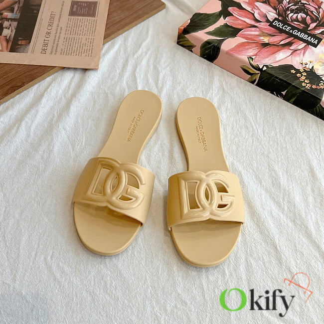 Okify Dolce & Gabbana Beige Women Slides 29197 - 1
