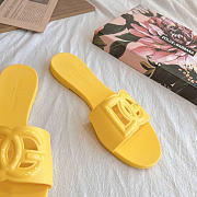 Okify Dolce & Gabbana Yellow Women Slides 29198 - 3