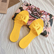 Okify Dolce & Gabbana Yellow Women Slides 29198 - 2