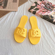 Okify Dolce & Gabbana Yellow Women Slides 29198 - 1