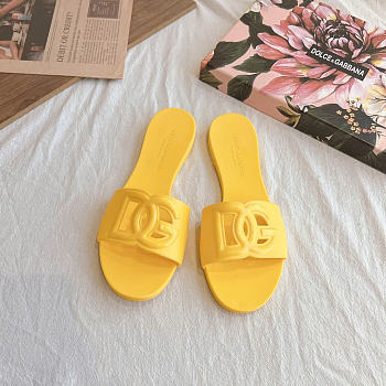 Okify Dolce & Gabbana Yellow Women Slides 29198