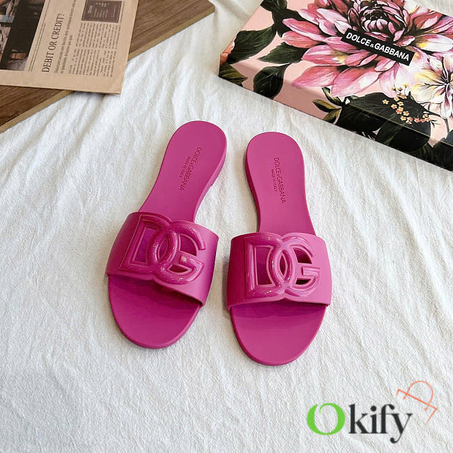 Okify Dolce & Gabbana Pink Women Slides 29199 - 1
