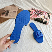 Okify Dolce & Gabbana Dark Blue Women Slides 29200 - 3
