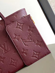 Okify Louis Vuitton Neverfull Bag Red Burgundy Embossed M45685 32x29x17cm - 2