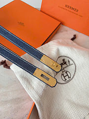 Okify Hermes Denim Dark Blue Belt Gold Hardware 1.8cm - 3