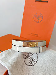 Okify Hermes Off White Belt Gold Hardware 1.8cm - 2