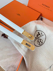 Okify Hermes White Belt Gold Hardware 1.8cm - 2