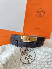 Okify Hermes Black Belt Gold Hardware 1.8cm - 3