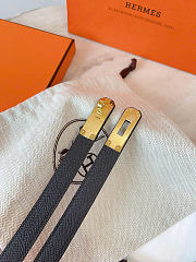 Okify Hermes Black Belt Gold Hardware 1.8cm - 2