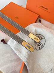 Okify Hermes Gray Elephant Belt Gold Hardware 1.8cm - 3