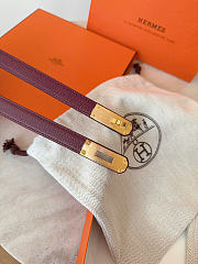 Okify Hermes Red Burgundy Belt Gold Hardware 1.8cm - 3
