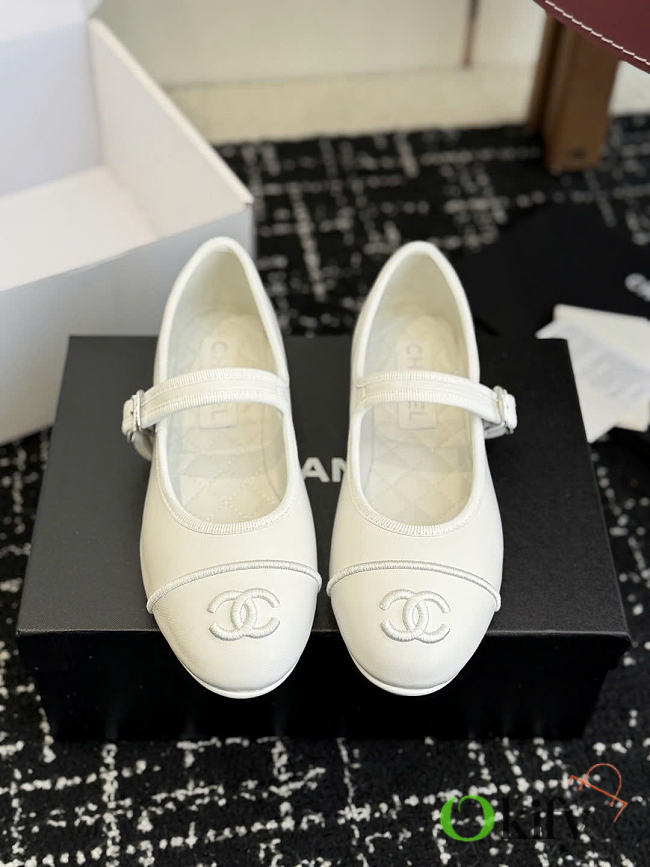 Okify CC White Mary Jane Shoes 29220 - 1