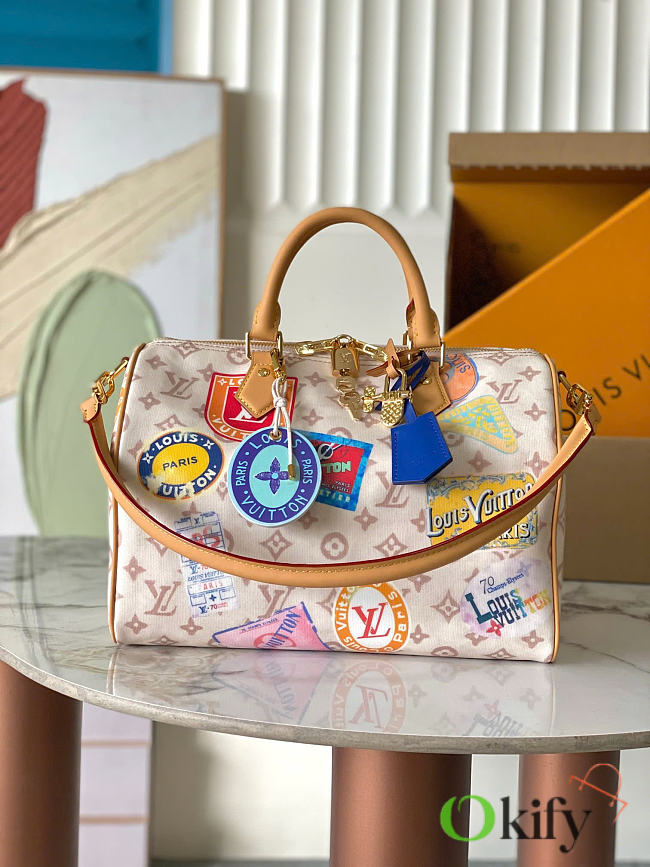 Okify Louis Vuitton Speedy Soft 30 Flight Mode Bag M14587 30x21x17cm - 1