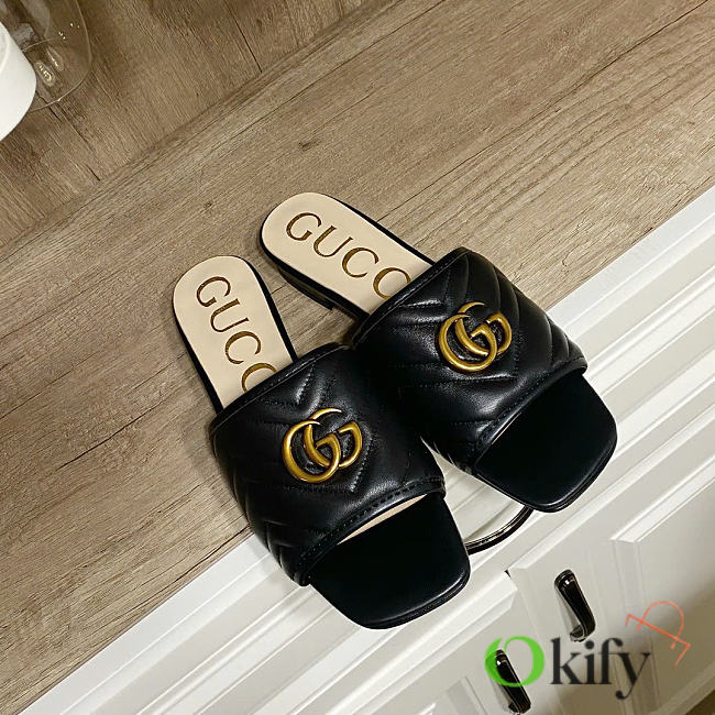 Okify Gucci Black Women Slides 1.5cm 29227 - 1