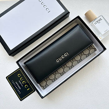 Okify Gucci Black Supreme Wallet 19x10cm 2655
