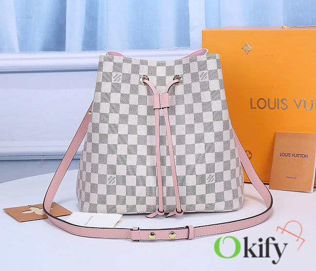 Okify Louis Vuitton NoeNoe Bag Damier Pink M40152 25x18x26cm  - 1
