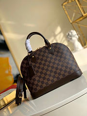 Okify Louis Vuitton Alma PM Bag Damier Brown N53151 32x24x15cm - 1
