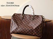 Okify Louis Vuitton Speedy 35 Bag Damier Brown N41363 35x23x18cm - 1