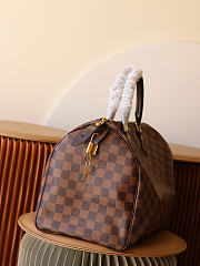 Okify Louis Vuitton Speedy 35 Bag Damier Brown N41363 35x23x18cm - 2