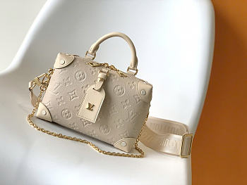 Okify Louis Vuitton Petite Malle Souple Bag Beige M45393 20x14x7.5cm